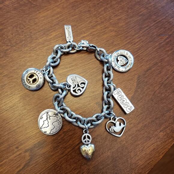 BRIGHTON dream peace 2007 charm bracelet - Picture 1 of 9